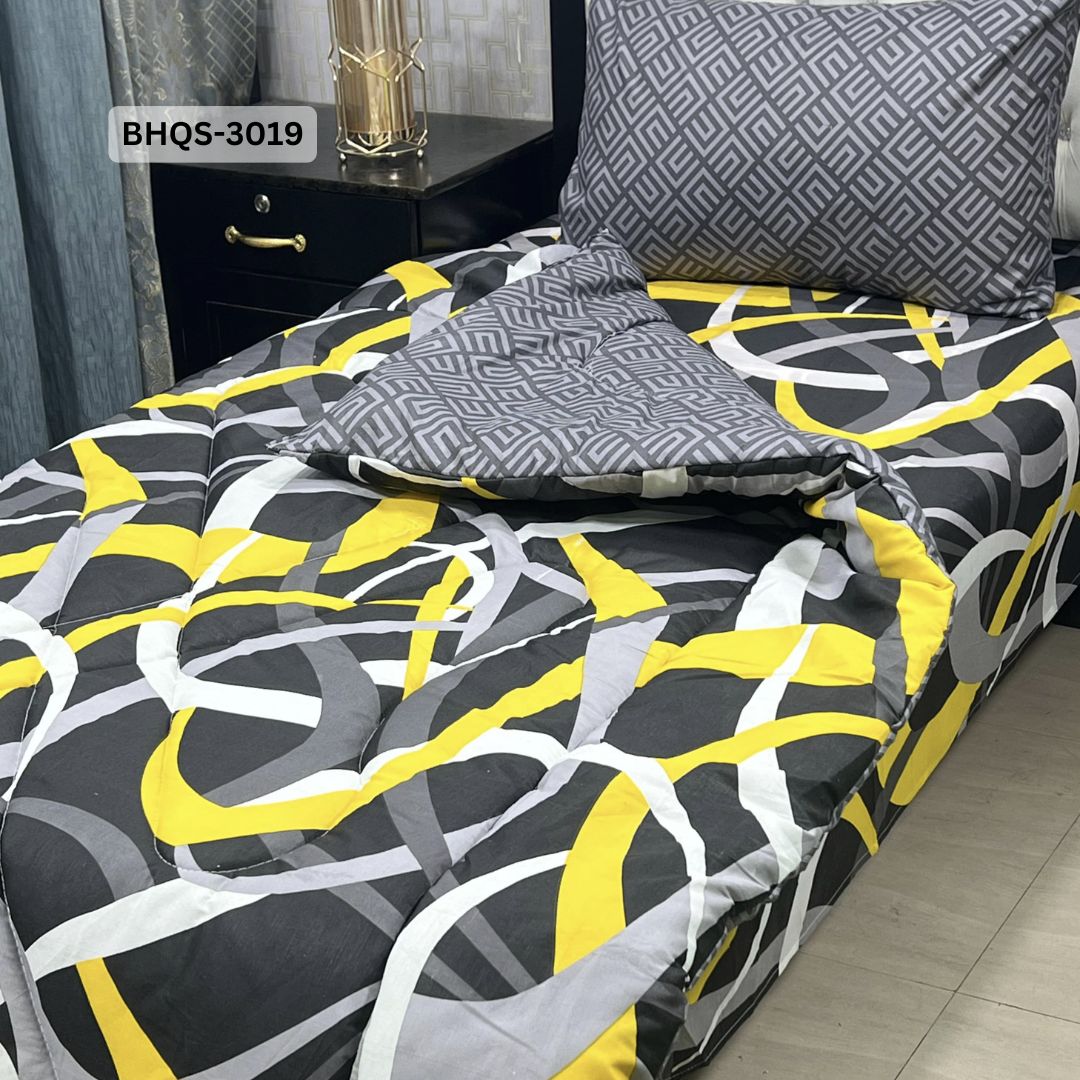 Asaanlife 3 Pcs Mix Cotton Vicky Razai Set | Single Bed | Charpai | BHQS-3019