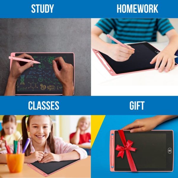 8.5 Inch π Lcd Writing Tablet | E-writing Tablet For Kids β Digital Drawing Pad β Erasable Writing Board β Writing Pad (random Color)