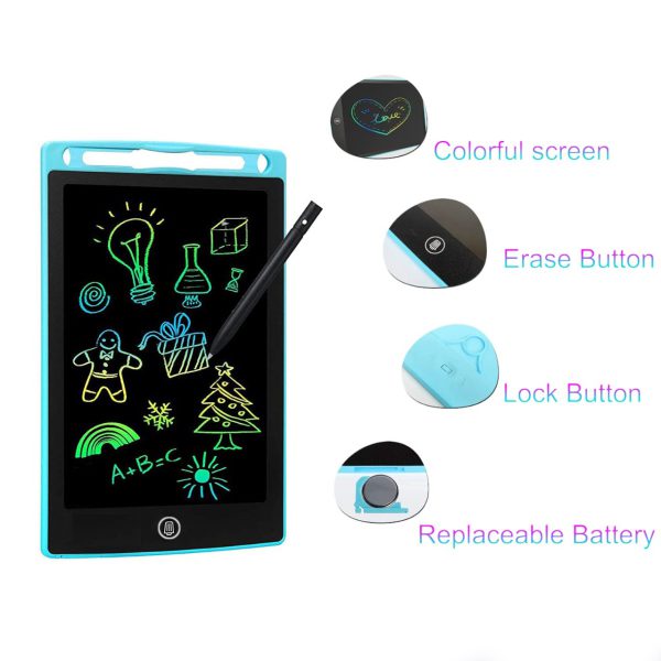 8.5 Inch π Lcd Writing Tablet | E-writing Tablet For Kids β Digital Drawing Pad β Erasable Writing Board β Writing Pad (random Color)
