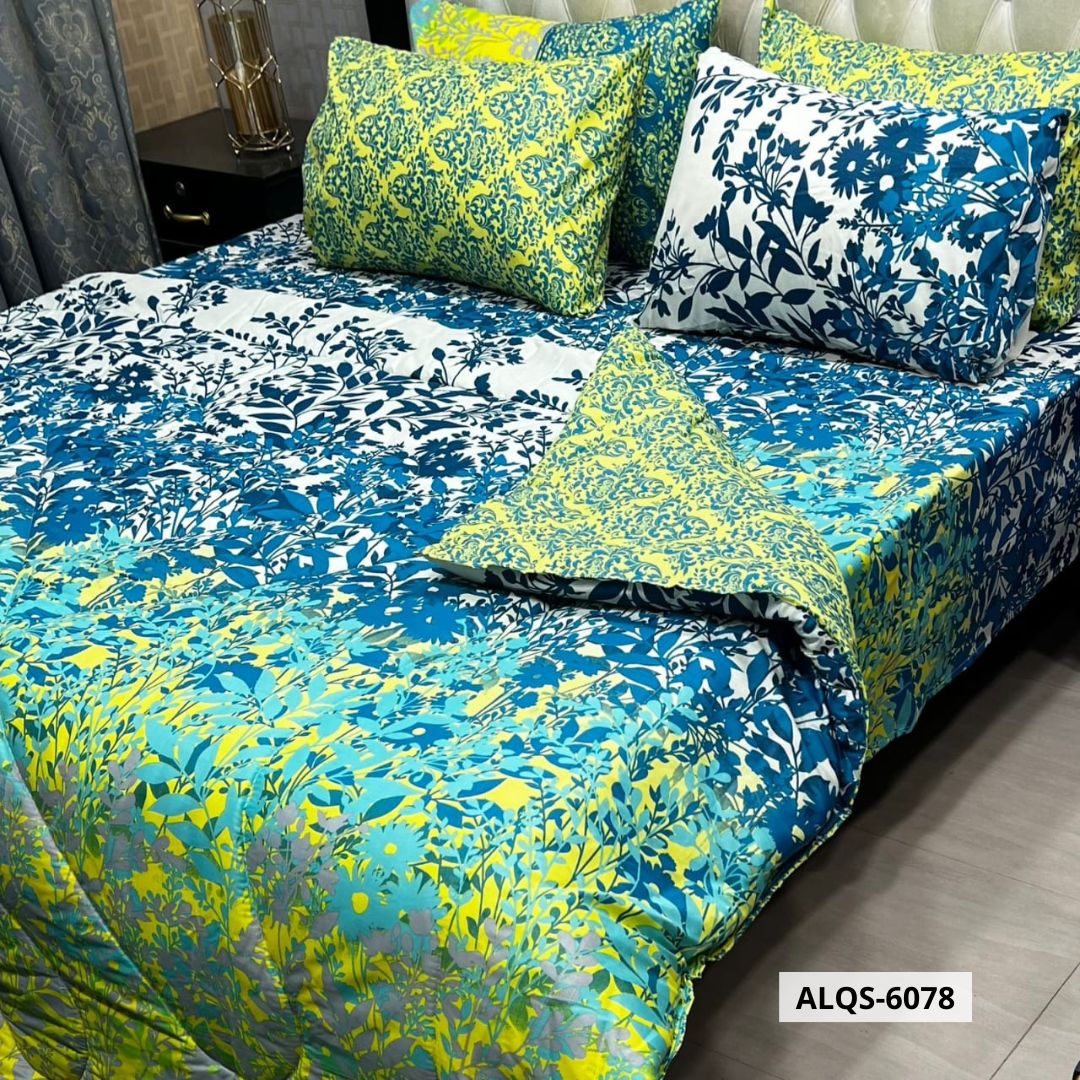 6 Pcs Mix Cotton Vicky Razai Set | Double Bed | ALQS-6078