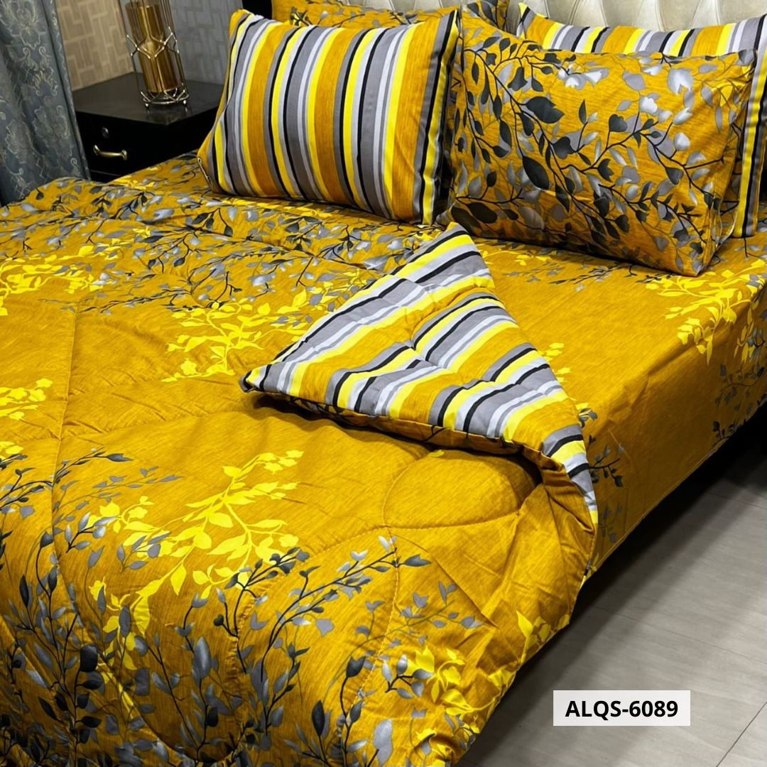 6 Pcs Mix Cotton Vicky Razai Set | Double Bed | ALQS-6089