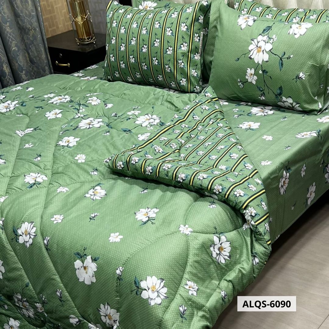 6 Pcs Mix Cotton Vicky Razai Set | Double Bed | ALQS-6090