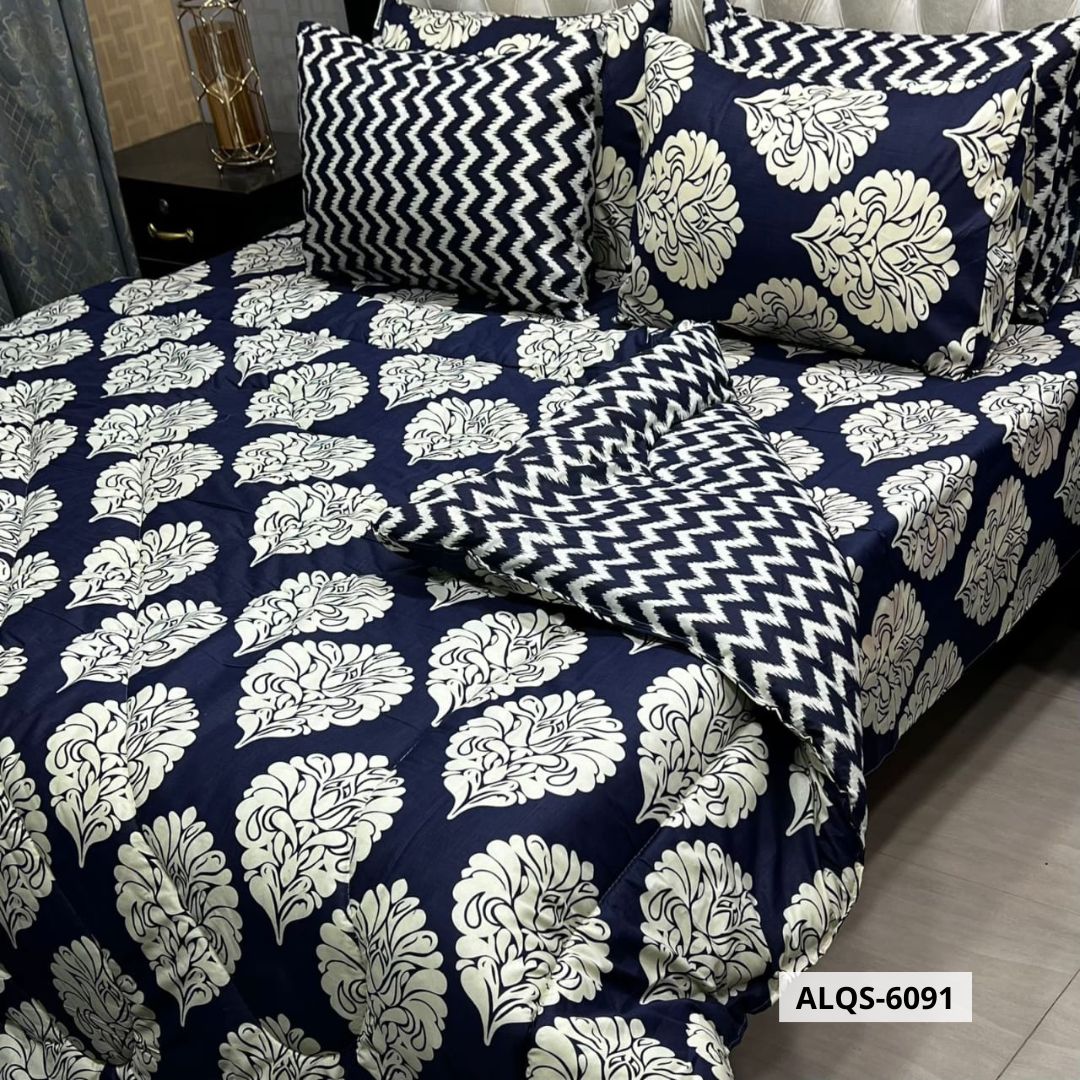 6 Pcs Mix Cotton Vicky Razai Set | Double Bed | ALQS-6091