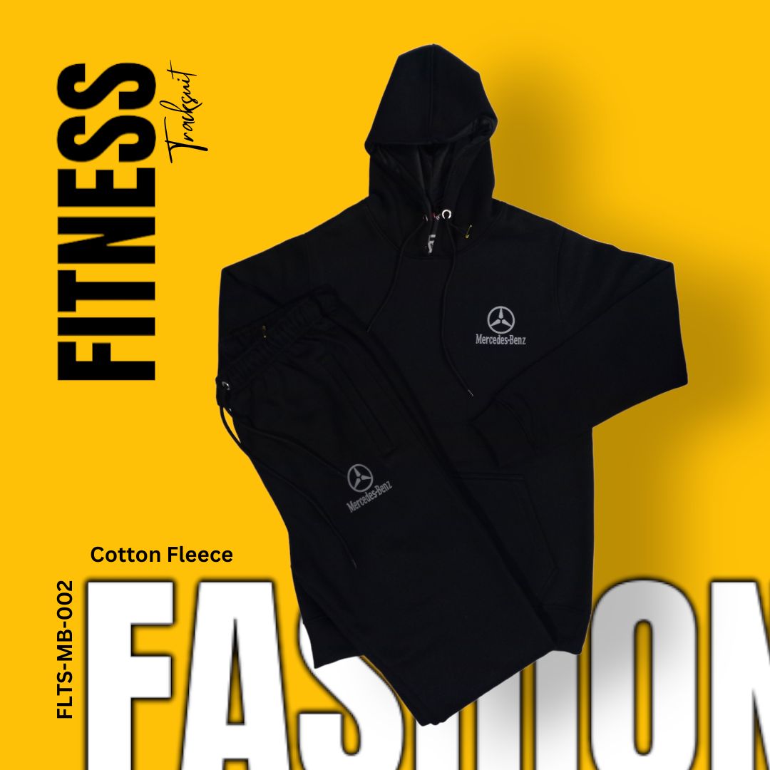 Men's Premium Quality Cotton Fleece Tracksuit for Winter in Pakistan, This men's premium quality cotton fleece tracksuit is perfect for staying warm and comfortable all winter long. It's made from soft and cozy cotton fleece that's 320-325 GSM thick, making it perfect for even the coldest days. The tracksuit features a hoodie with full sleeves and kangaroo pockets, as well as loose-fitting trousers with zippered pockets and a tape to fasten at the waist.