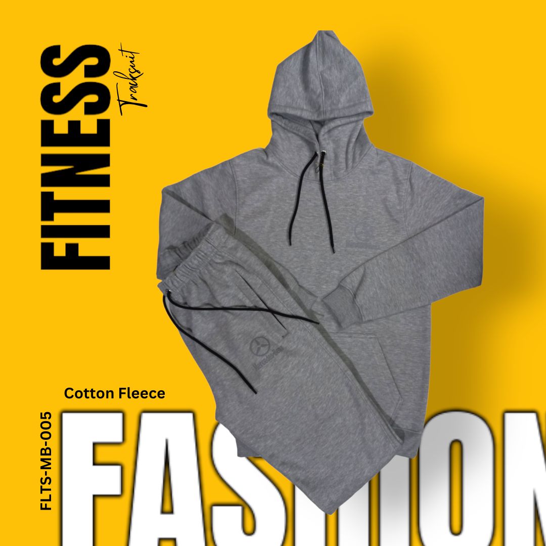 Men's Premium Quality Cotton Fleece Tracksuit for Winter in Pakistan, This men's premium quality cotton fleece tracksuit is perfect for staying warm and comfortable all winter long. It's made from soft and cozy cotton fleece that's 320-325 GSM thick, making it perfect for even the coldest days. The tracksuit features a hoodie with full sleeves and kangaroo pockets, as well as loose-fitting trousers with zippered pockets and a tape to fasten at the waist.