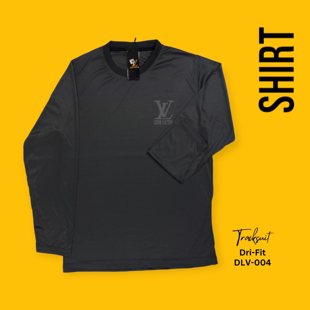 Gray Men's premium dri-fit tracksuit with round neck and half sleeves. Loose-fitting. Zipper pockets. Perfect for workouts and casual wear.