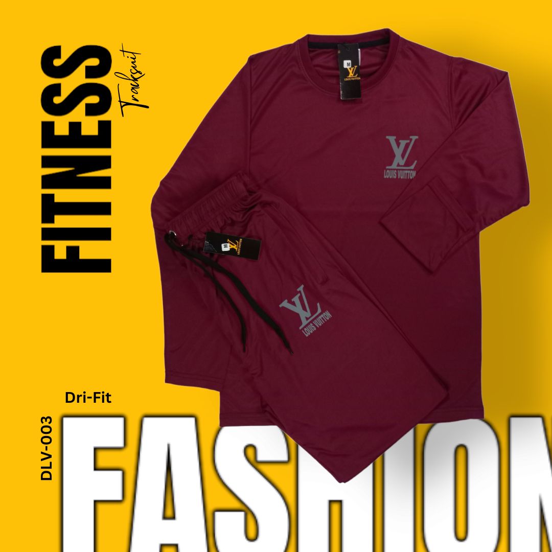 Close-up of the fabric of a maroon men's premium dri-fit tracksuit. Soft, breathable, and moisture-wicking fabric. Perfect for workouts and casual wear.