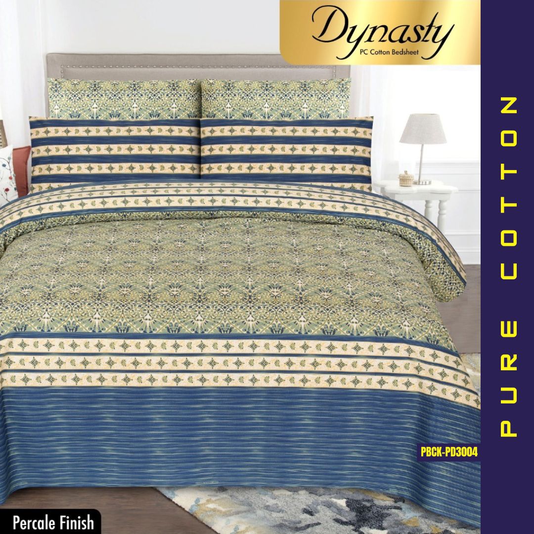 Dynasty Pure Cotton Bed Sheet | Double Bed | King Size | Box Pack | PBCK-PD3004