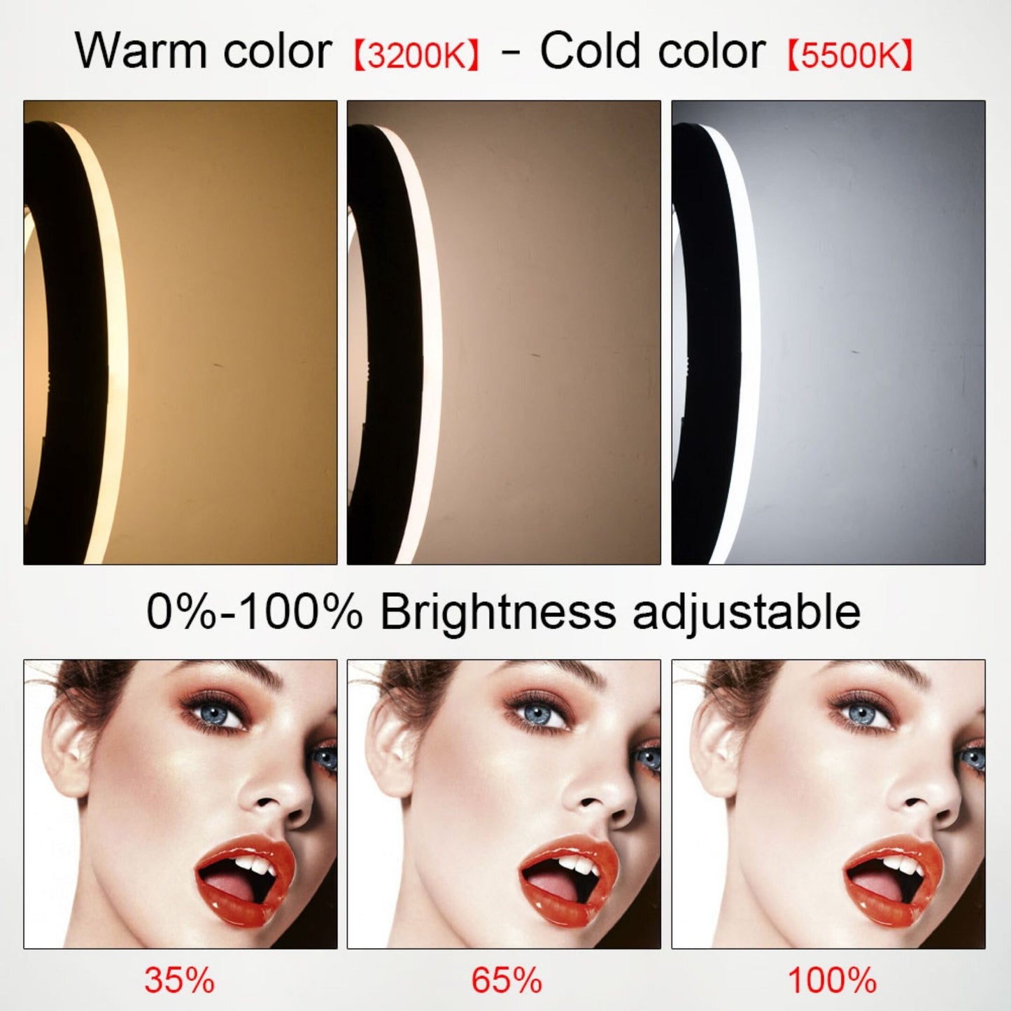 Portable 26cm Dimmable Selfie Ring Light with Remote Control for Studio Photography, Video Calls, Vlogging, Live Streaming, Makeup and All Occasions