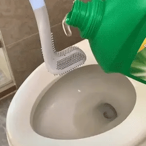 Golf Head Toilet Bowl Cleaner Brush For Bathroom | Flexible Silicone Rubber | Random Colors