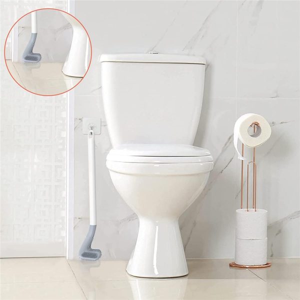 Golf Head Toilet Bowl Cleaner Brush For Bathroom | Flexible Silicone Rubber | Random Colors