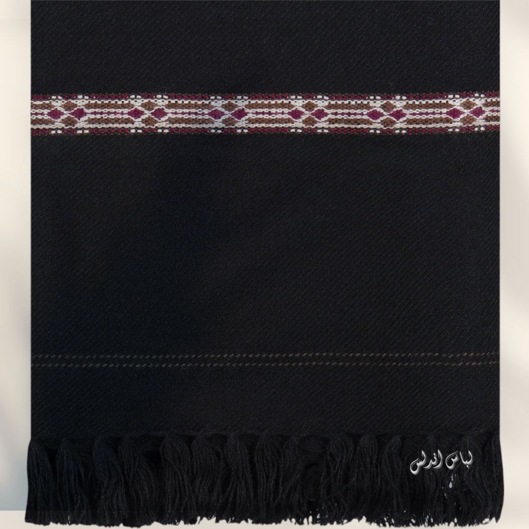 Libas-e-Andalus Original Blended Wool Shawl for Men | Black