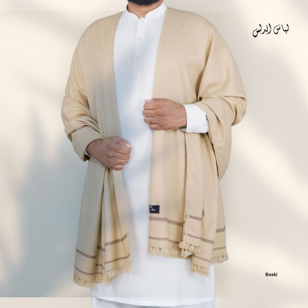 Libas-e-Andalus Original Blended Wool Shawl for Men | Boski