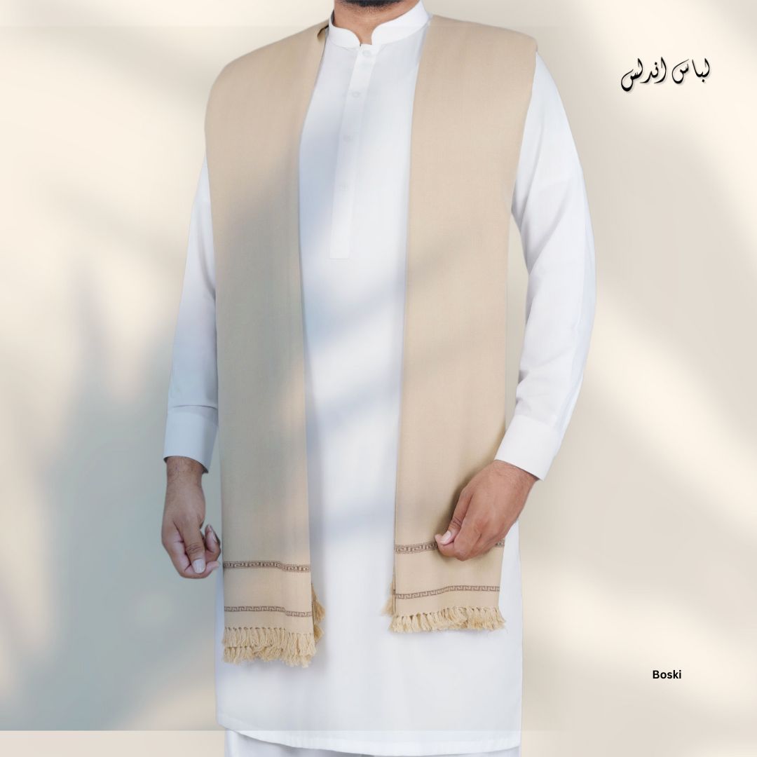 Libas-e-Andalus Original Blended Wool Shawl for Men | Boski
