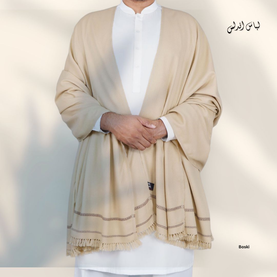 Libas-e-Andalus Original Blended Wool Shawl for Men | Boski