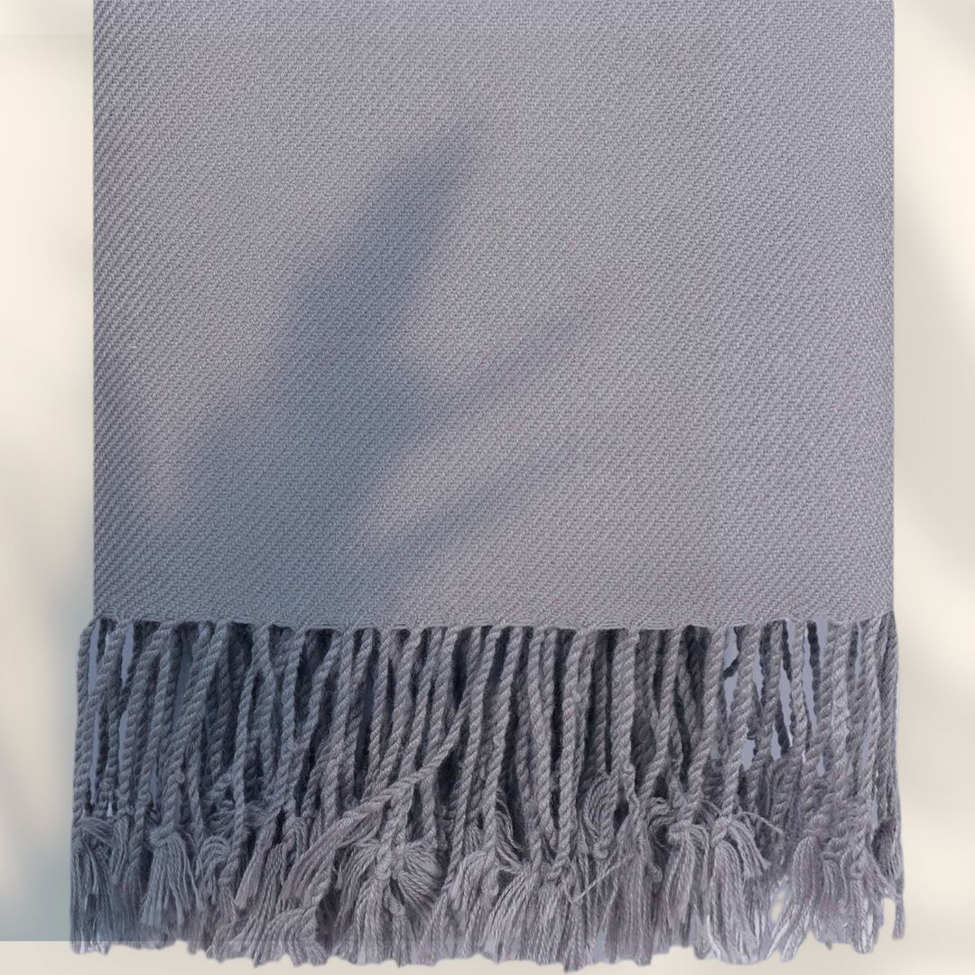 Libas-e-Andalus Original Blended Wool Shawl for Men | Gray