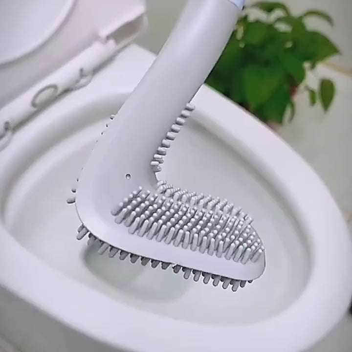 Golf Head Toilet Bowl Cleaner Brush For Bathroom | Flexible Silicone Rubber | Random Colors