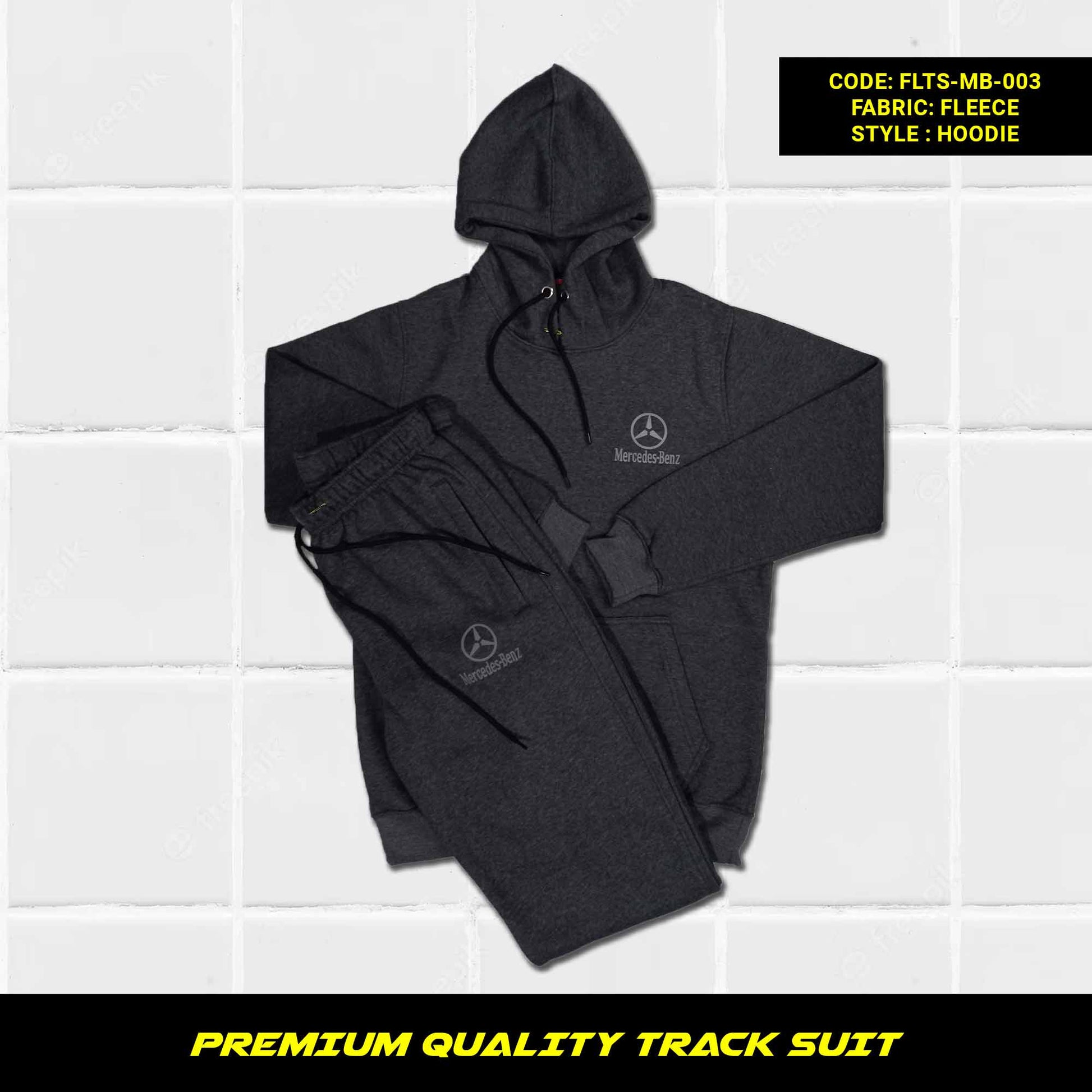 Men's Premium Quality Cotton Fleece Tracksuit for Winter in Pakistan, This men's premium quality cotton fleece tracksuit is perfect for staying warm and comfortable all winter long. It's made from soft and cozy cotton fleece that's 320-325 GSM thick, making it perfect for even the coldest days. The tracksuit features a hoodie with full sleeves and kangaroo pockets, as well as loose-fitting trousers with zippered pockets and a tape to fasten at the waist.