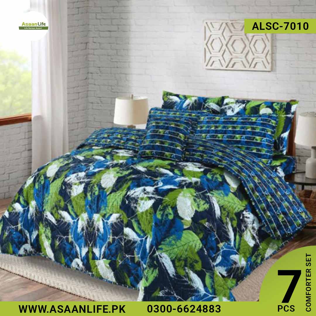 Asaan Life | 7 Pcs Comforter Set | Double Bed | King Size | ALSC-7010