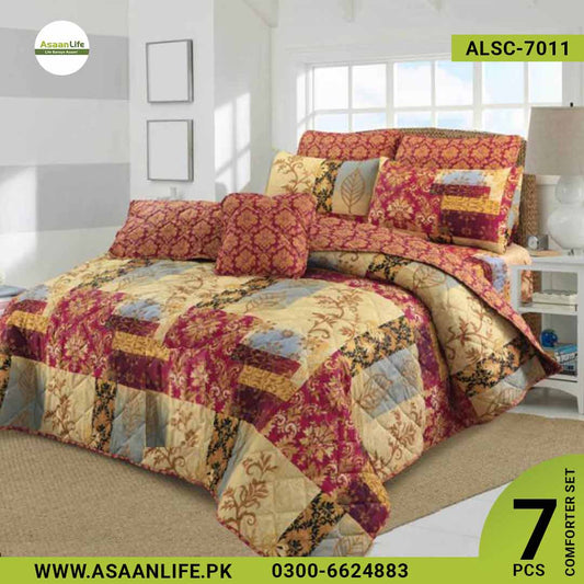 Asaan Life | 7 Pcs Comforter Set | Double Bed | King Size | ALSC-7011