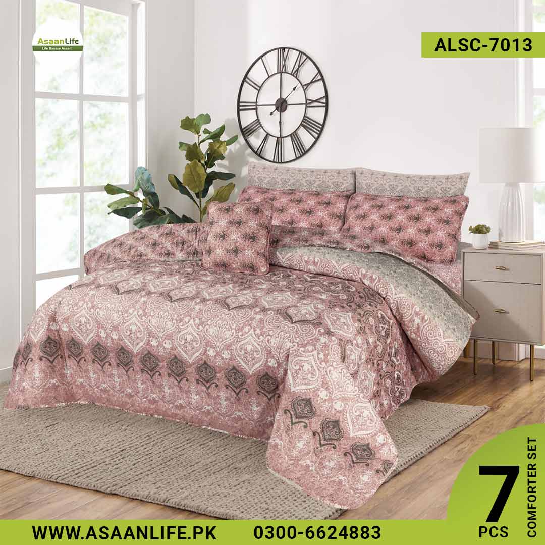 Asaan Life | 7 Pcs Comforter Set | Double Bed | King Size | ALSC-7013