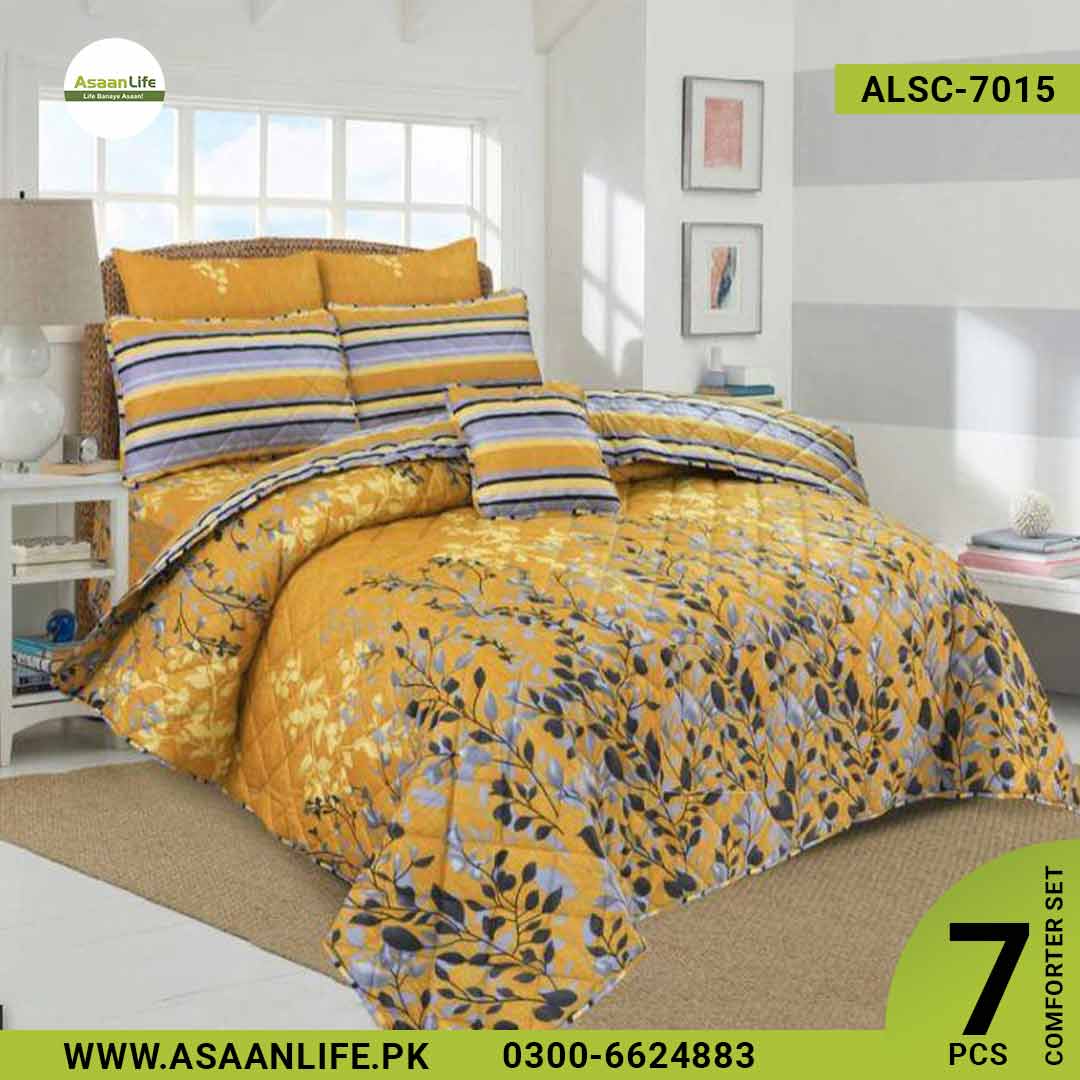 Asaan Life | 7 Pcs Comforter Set | Double Bed | King Size | ALSC-7015
