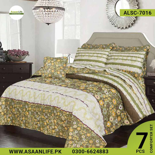 Asaan Life | 7 Pcs Comforter Set | Double Bed | King Size | ALSC-7016