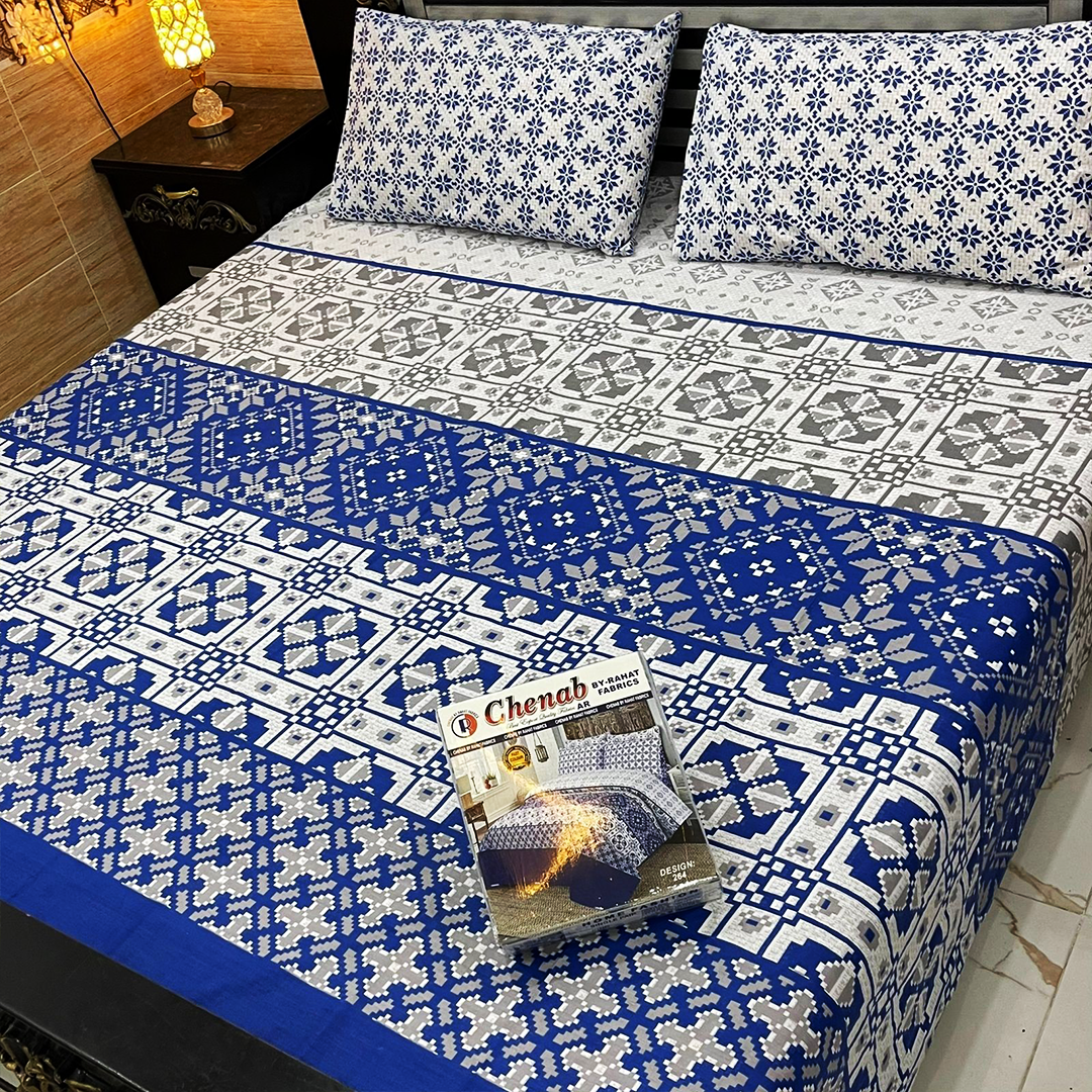 Cotton Salonica Bed Sheet | Double Bed | King Size | ALSK-3004