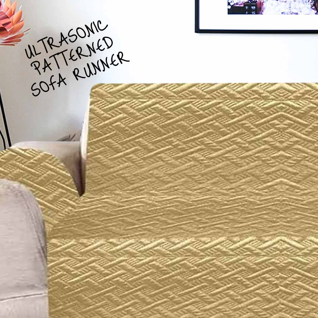 AsaanLife | Sofa Coat | Runner | Couch Cover | Beige