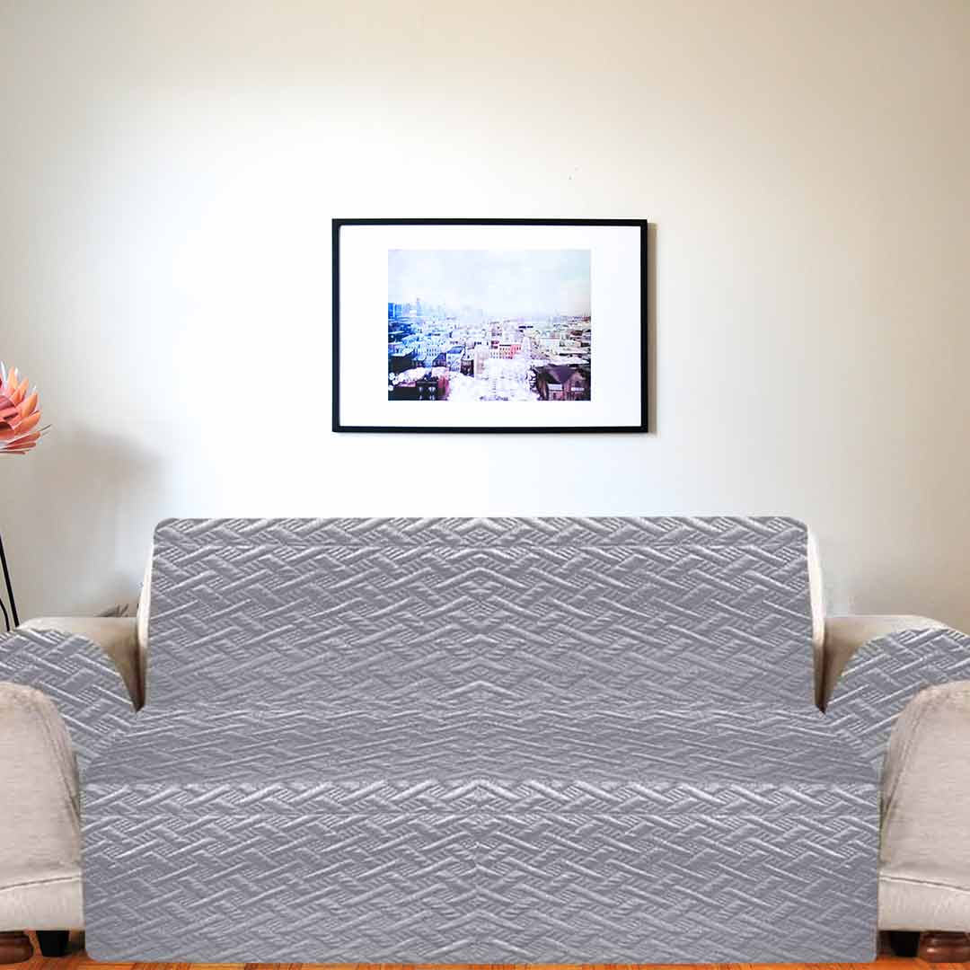 AsaanLife | Sofa Coat | Runner | Couch Cover | Silver