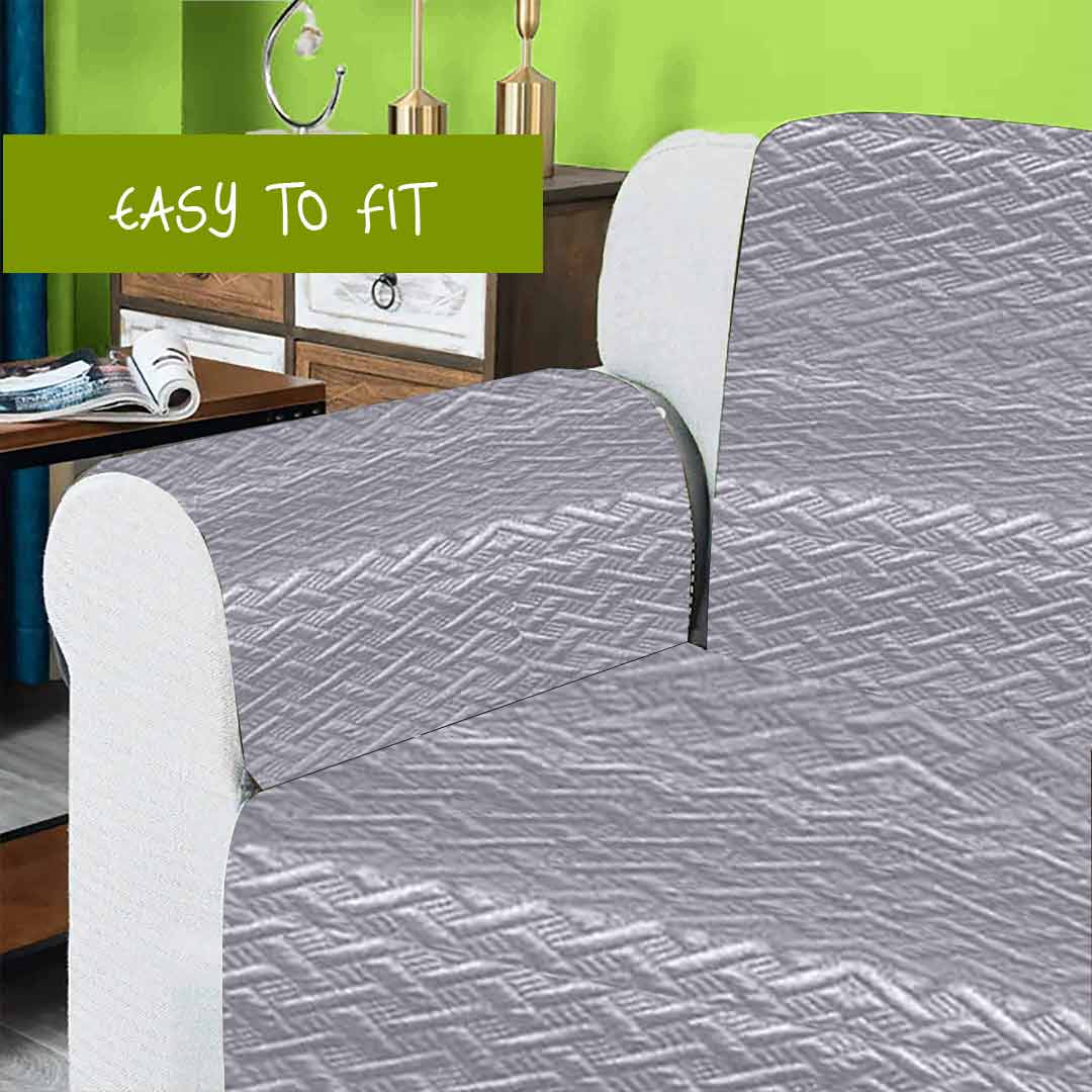 AsaanLife | Sofa Coat | Runner | Couch Cover | Silver