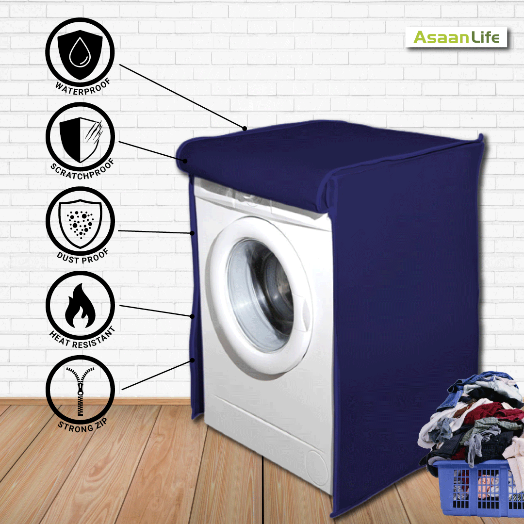 AsaanLife | Front Load Washing Machine Cover | Protector | Single Tub | Waterproof