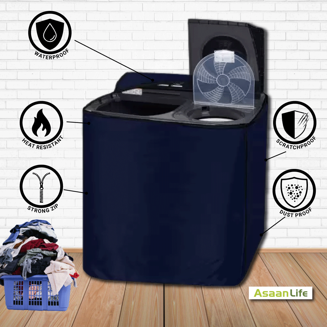 AsaanLife | Front Load Washing Machine Cover | Protector | Single Tub | Waterproof