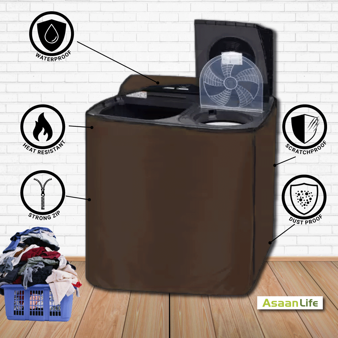 AsaanLife | Front Load Washing Machine Cover | Protector | Single Tub | Waterproof