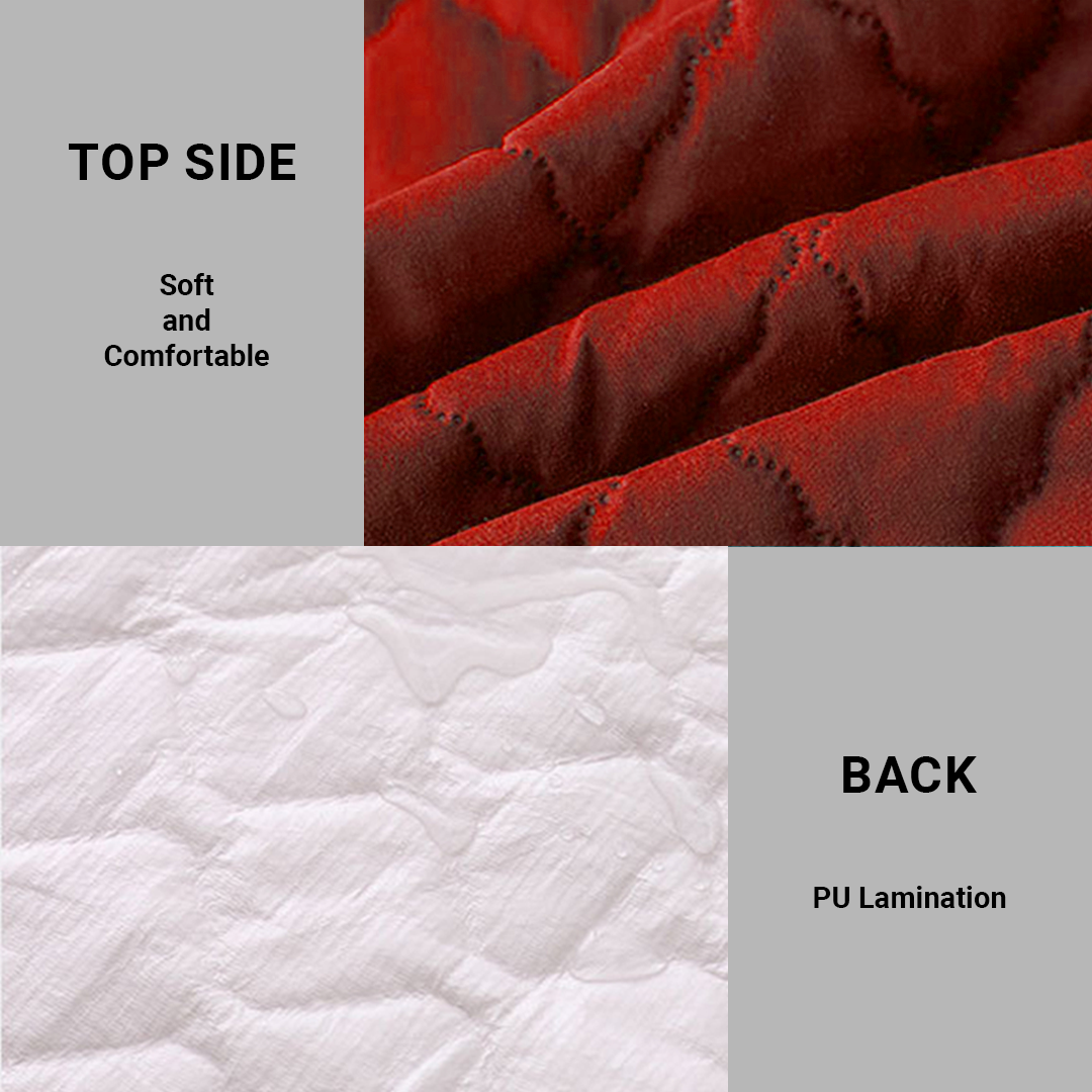 Asaan Life | Quilted Waterproof Mattress Cover | Protector | Double Bed | King Size