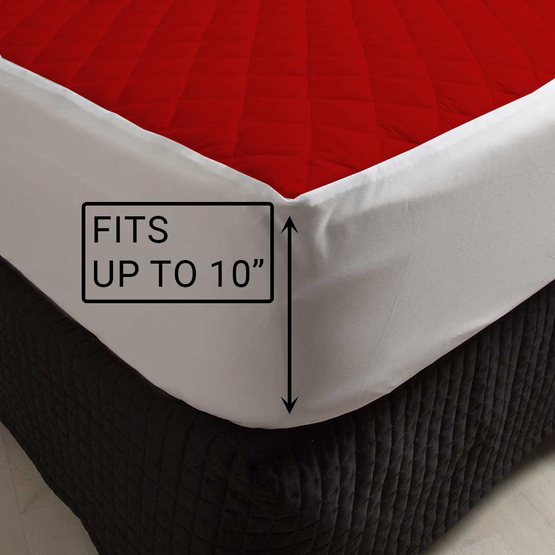 Asaan Life | Quilted Waterproof Mattress Cover | Protector | Double Bed | King Size