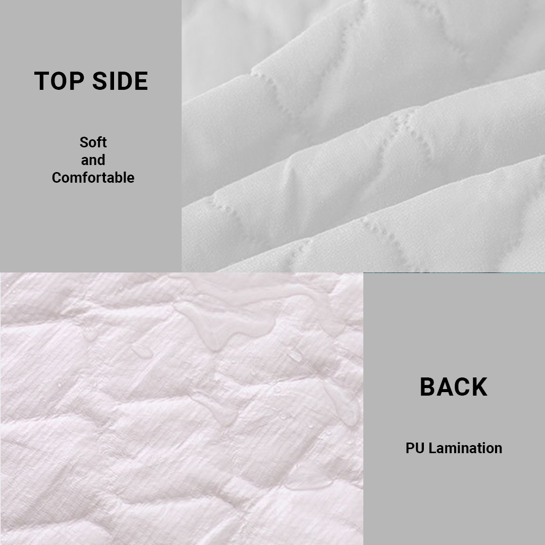 Asaan Life | Quilted Waterproof Mattress Cover | Protector | Double Bed | King Size