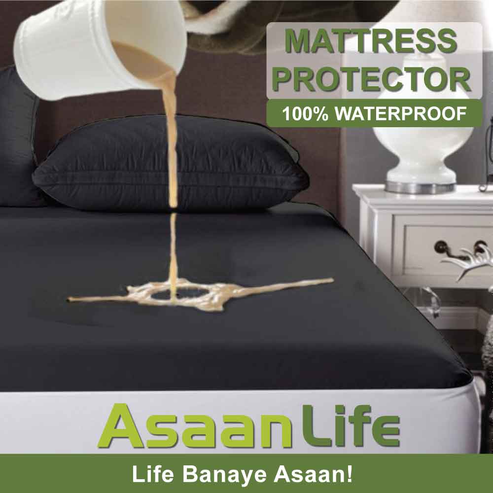 Waterproof Mattress Cover | Protector | Grey | Double Bed | King Size
