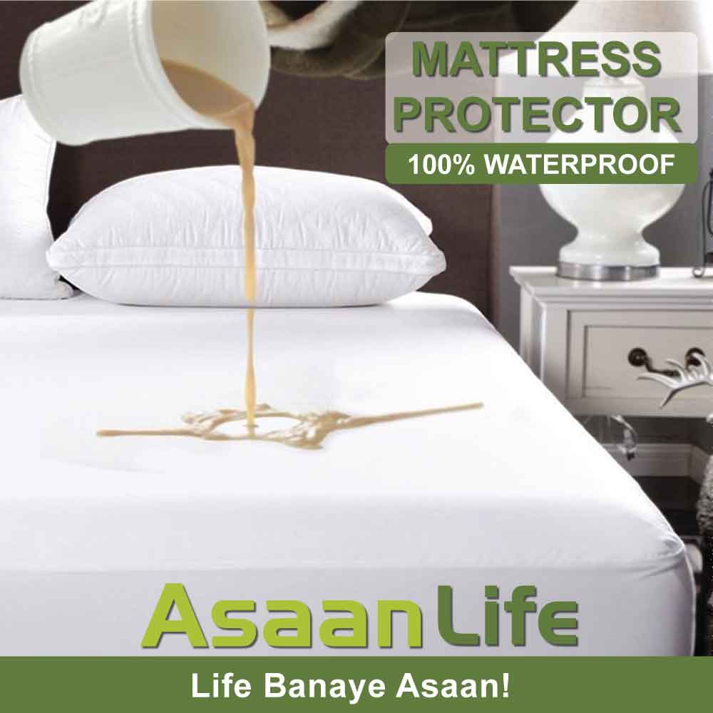 Waterproof Mattress Cover | Protector | White | Double Bed | King Size