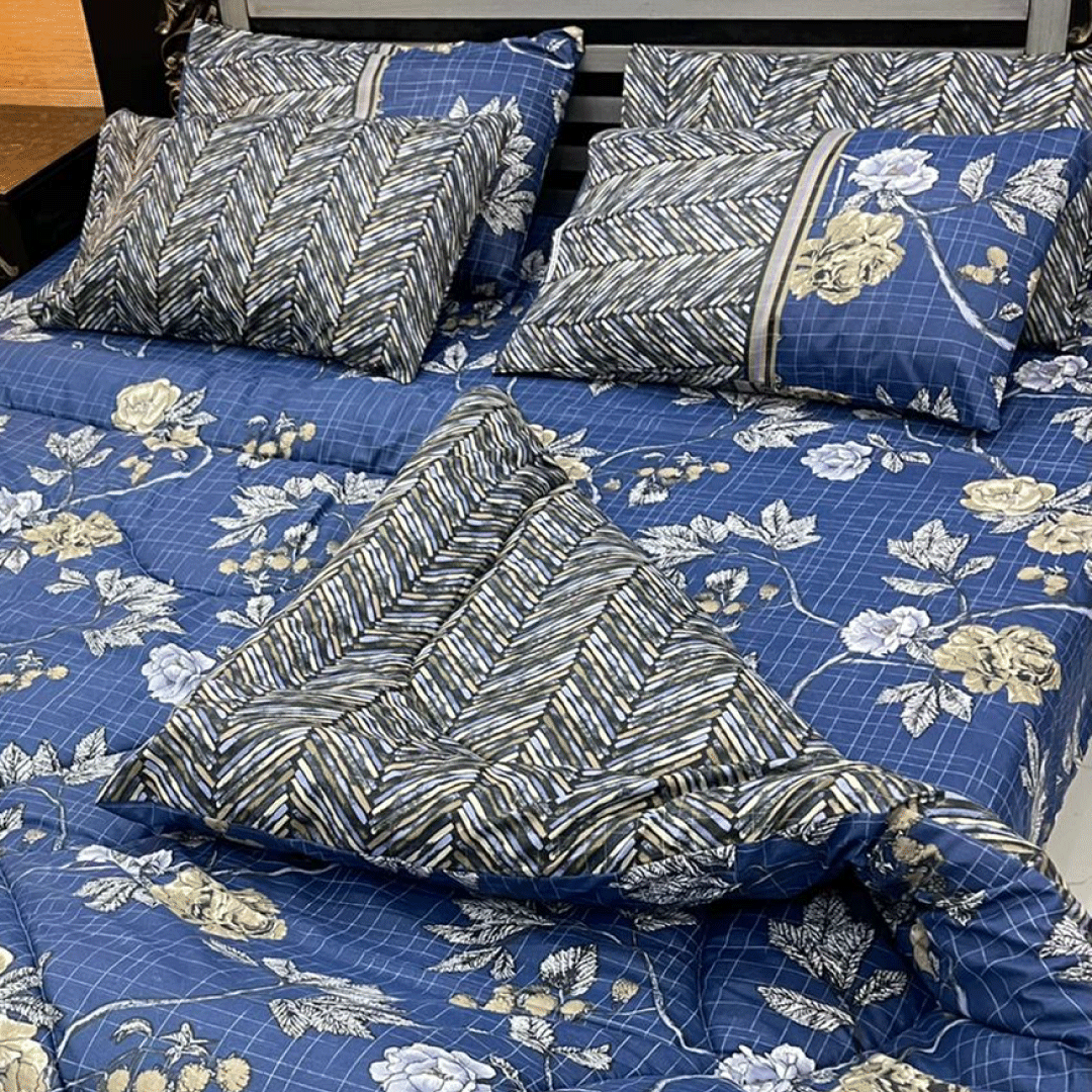Asaan Life | 6 Pcs Vicky Razai Set | Double Bed | King Size | CHQS-6003