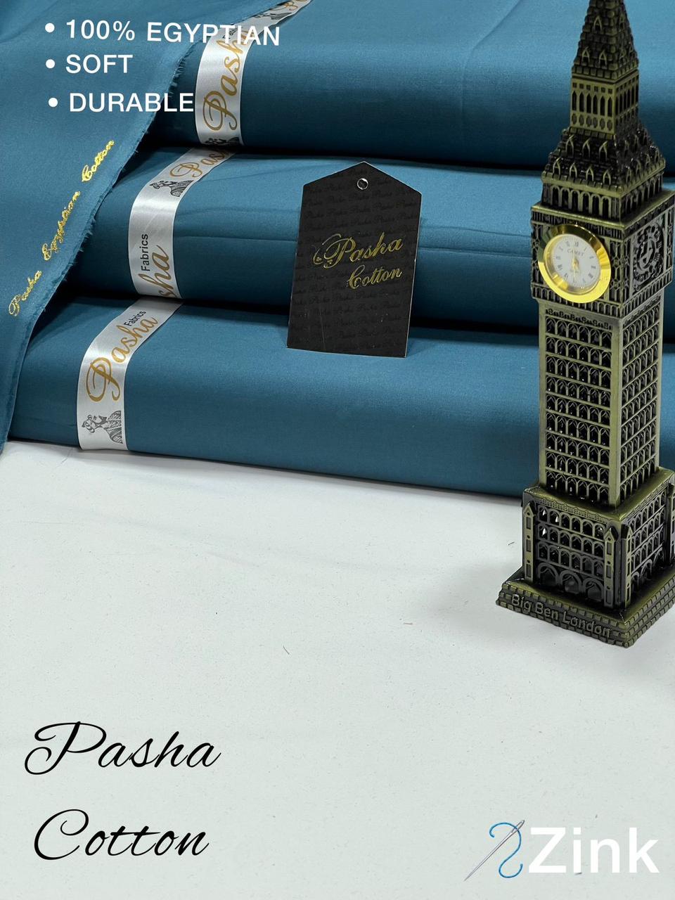 PASHA Premium Quality Soft Cotton Unstitched Suit for Men | Zinc