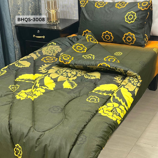 Asaanlife 3 Pcs Mix Cotton Vicky Razai Set | Single Bed | Charpai | BHQS-3008