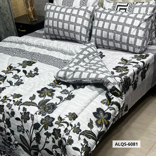 6 Pcs Mix Cotton Vicky Razai Set | Double Bed | ALQS-6081