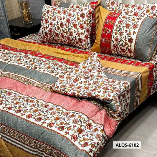 6 Pcs Mix Cotton Vicky Razai Set | Double Bed | ALQS-6102