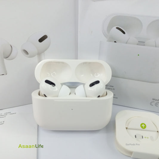 Premium EarPods Pro Bluetooth with Charging Case | White | Free Home Delivery | Spatial Audio | Bass Immersive Sound | Customizable Fit | Adaptive EQ