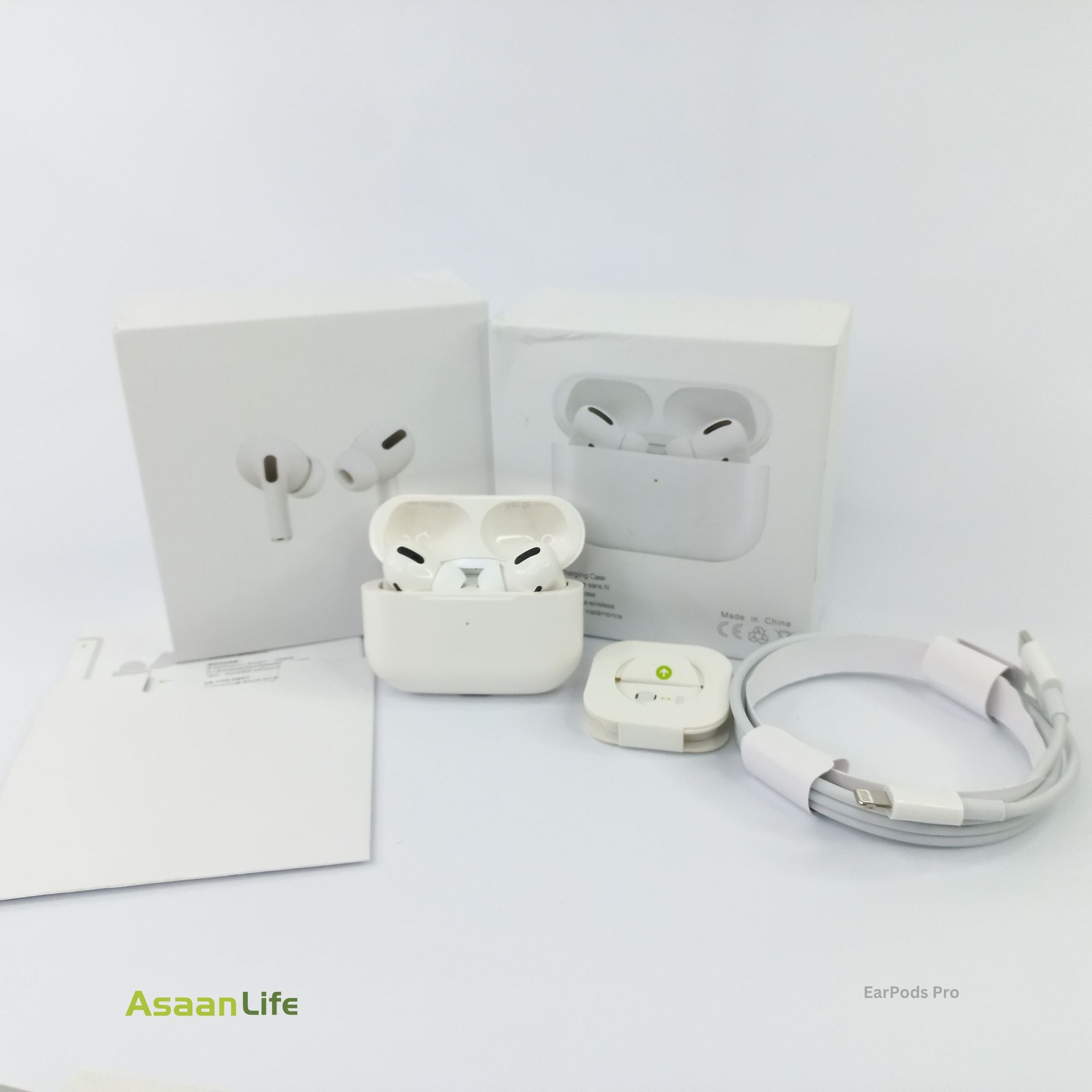 Premium EarPods Pro Bluetooth with Charging Case White Free Home D AsaanLife