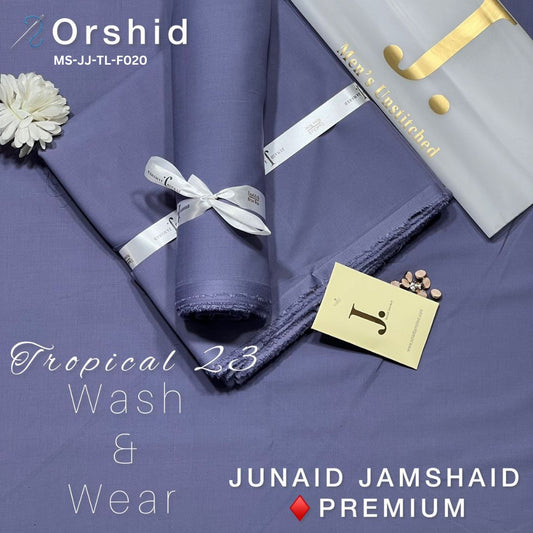 J Dot Premium Summer Tropical Unstitched Suit for Men | Orchid | MS-JJ-WW-F020
