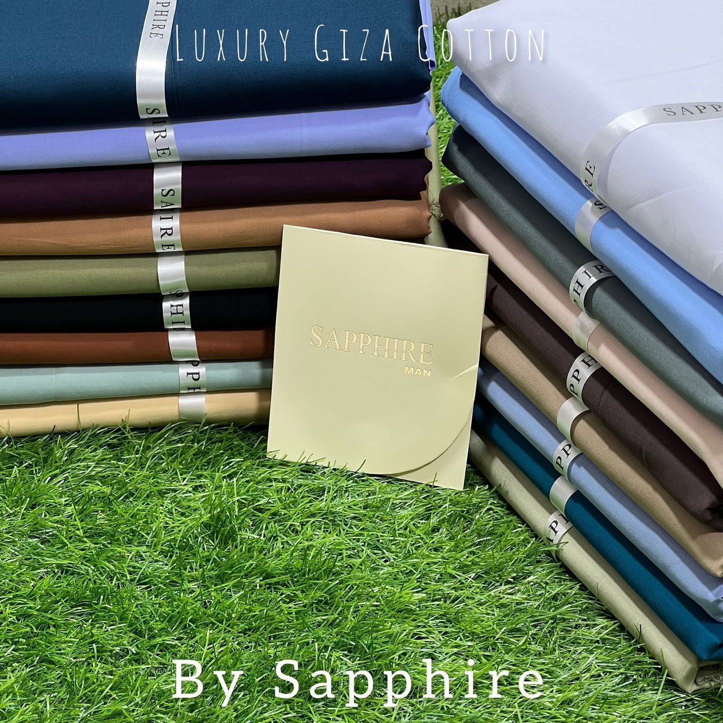 Sapphire Pure Super Luxury Soft Giza Cotton Unstitched Suit for Men