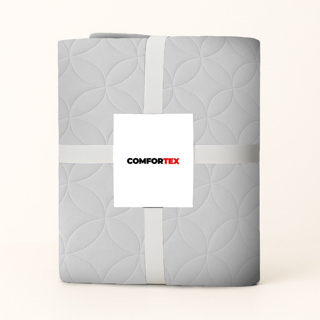 Comfortex Quilted Waterproof Mattress Cover | Protector | White | Double Bed | King Size