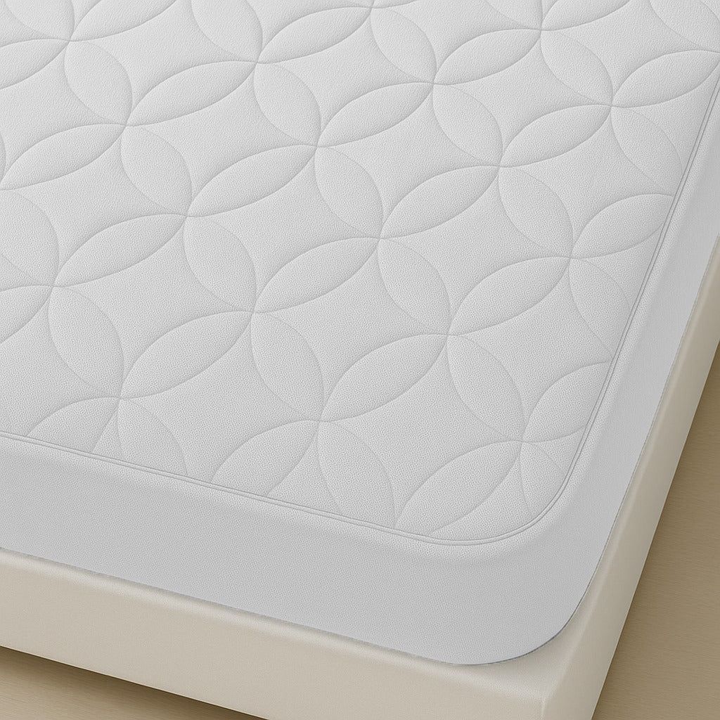 Comfortex Quilted Waterproof Mattress Cover | Protector | White | Double Bed | King Size